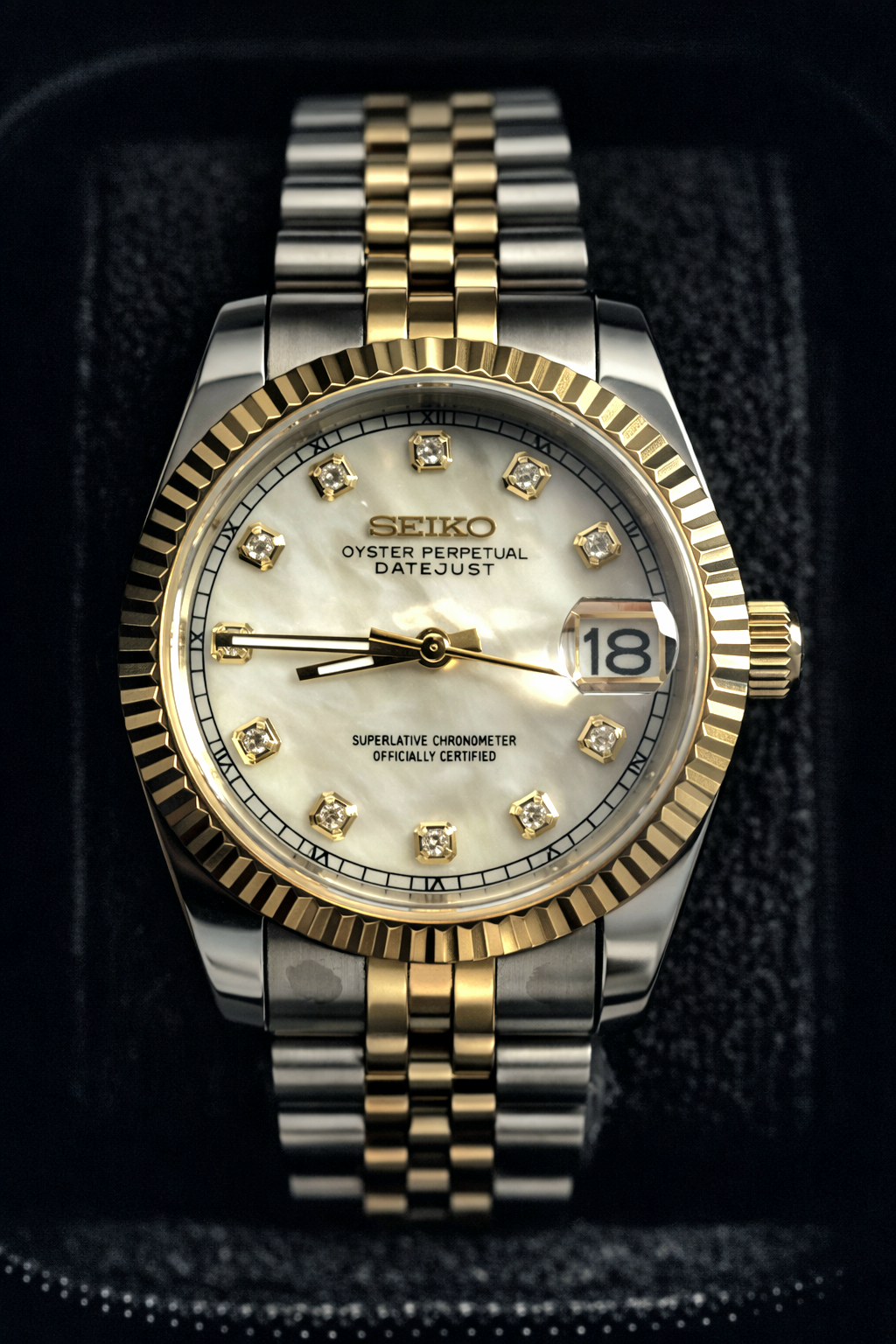 Oasis Date Two tone YG - pearl diamond
