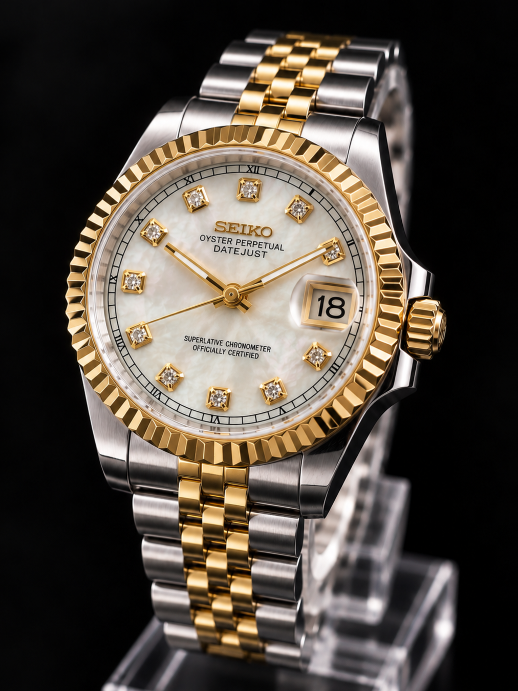 Oasis Date Two tone YG - pearl diamond