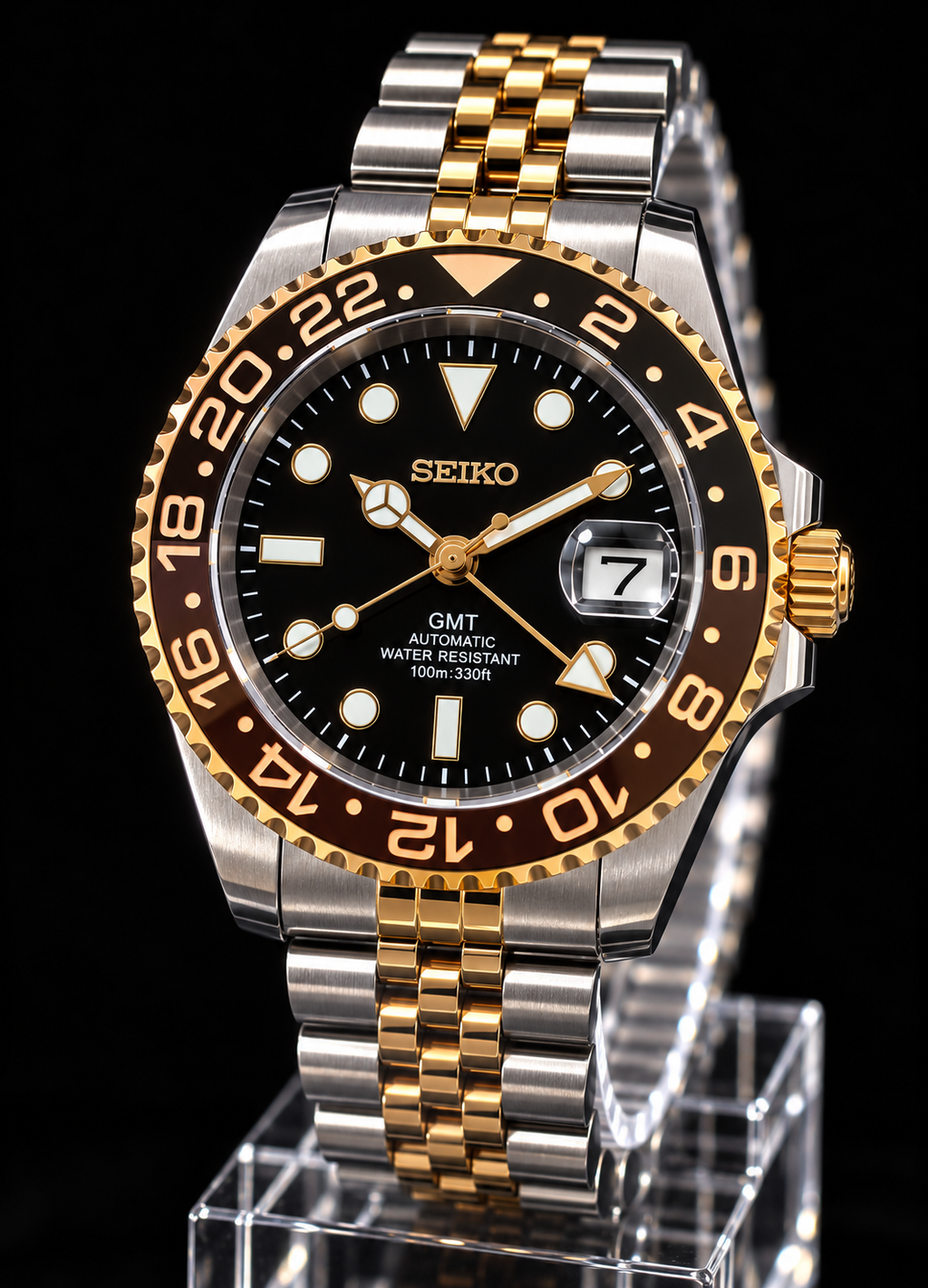 Nomad GMT - Black and RoseGold